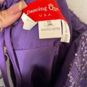 Purple dress sequence top tulle ruffle on bottom